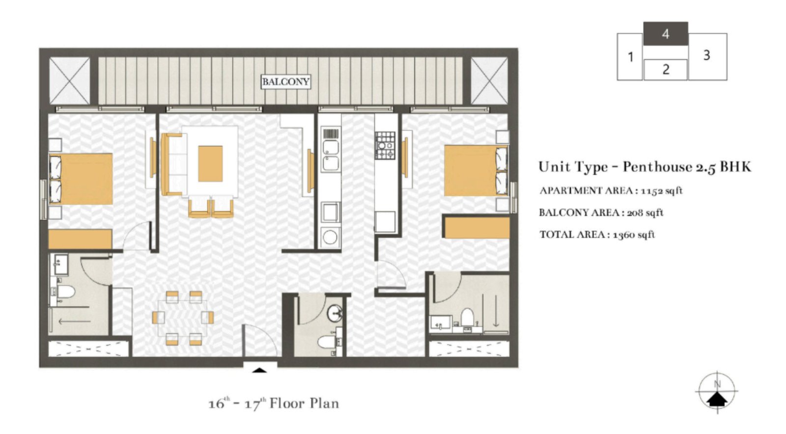Penthouse 2.5 BHK Unit 4