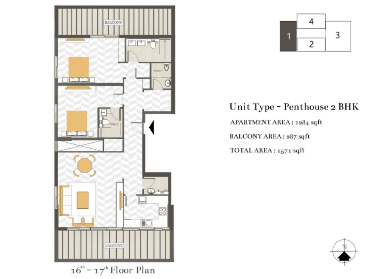 Penthouse 2.5 BHK Unit 2