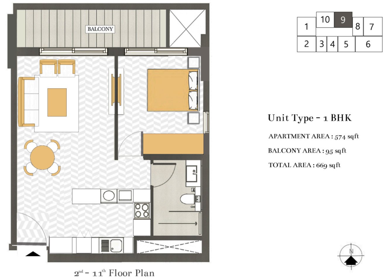 1 BHK Unit 10