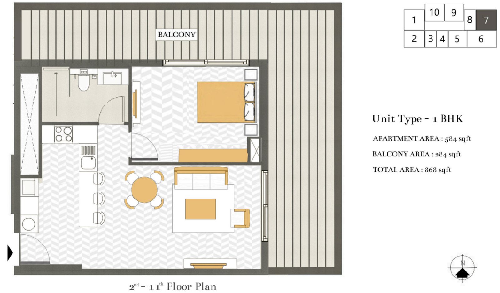 1 BHK Unit 9
