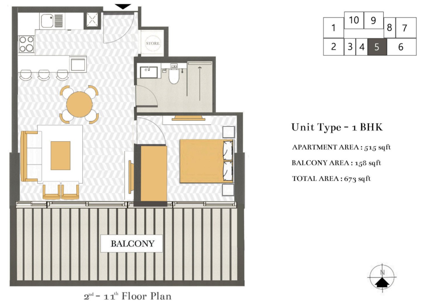 1 BHK Unit 7
